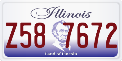 IL license plate Z587672