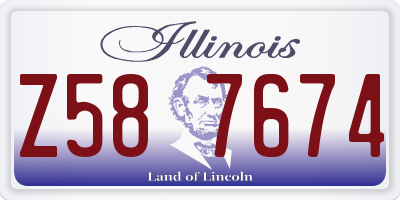 IL license plate Z587674