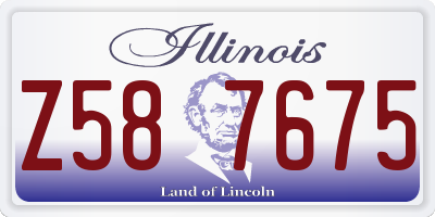 IL license plate Z587675