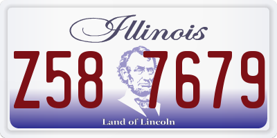 IL license plate Z587679