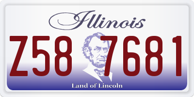IL license plate Z587681