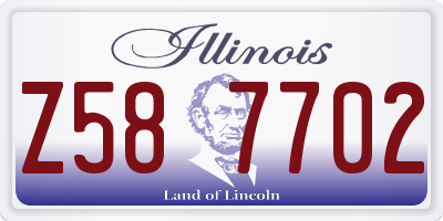 IL license plate Z587702