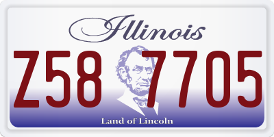 IL license plate Z587705