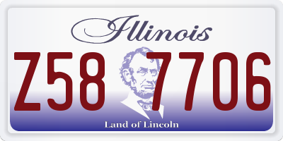 IL license plate Z587706