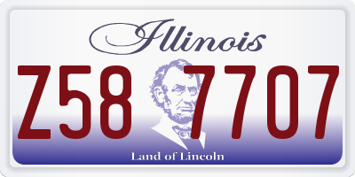 IL license plate Z587707