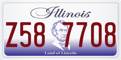 IL license plate Z587708