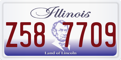 IL license plate Z587709