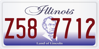 IL license plate Z587712