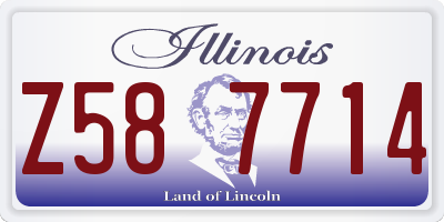 IL license plate Z587714