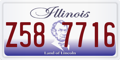 IL license plate Z587716