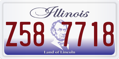 IL license plate Z587718