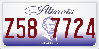 IL license plate Z587724
