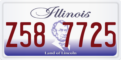 IL license plate Z587725