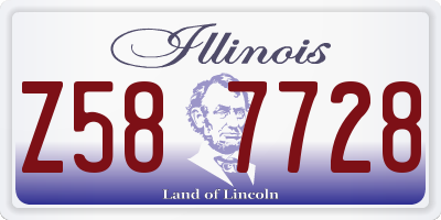 IL license plate Z587728