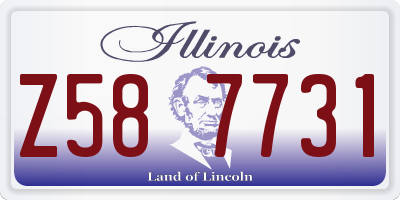 IL license plate Z587731