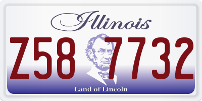 IL license plate Z587732
