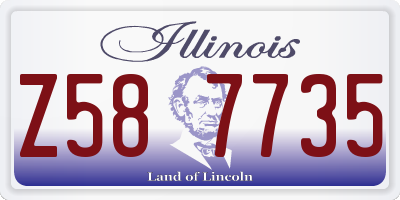 IL license plate Z587735