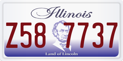 IL license plate Z587737