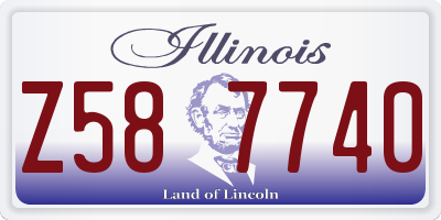 IL license plate Z587740
