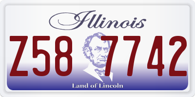 IL license plate Z587742