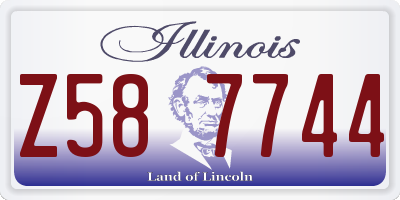 IL license plate Z587744