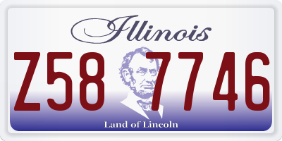 IL license plate Z587746