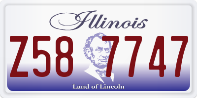 IL license plate Z587747