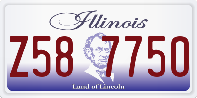 IL license plate Z587750