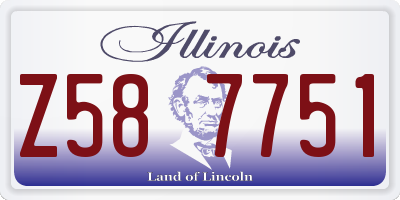 IL license plate Z587751