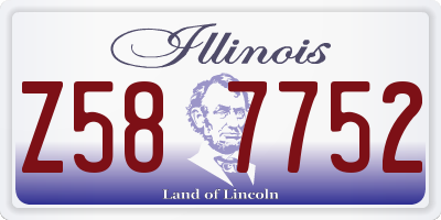 IL license plate Z587752