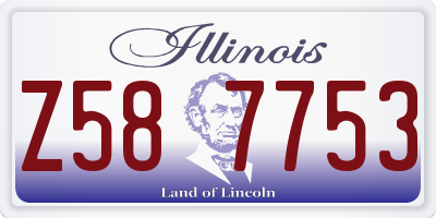 IL license plate Z587753