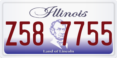 IL license plate Z587755