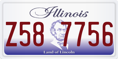 IL license plate Z587756