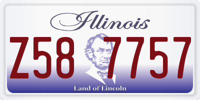 IL license plate Z587757
