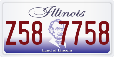 IL license plate Z587758