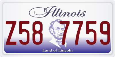 IL license plate Z587759