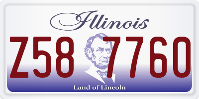 IL license plate Z587760