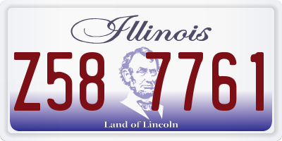 IL license plate Z587761