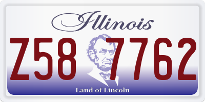 IL license plate Z587762