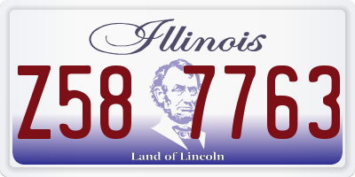 IL license plate Z587763