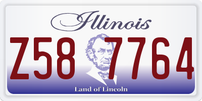 IL license plate Z587764