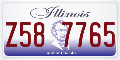 IL license plate Z587765