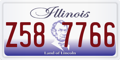 IL license plate Z587766