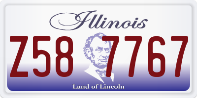 IL license plate Z587767