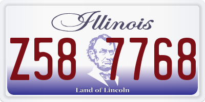IL license plate Z587768