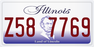 IL license plate Z587769