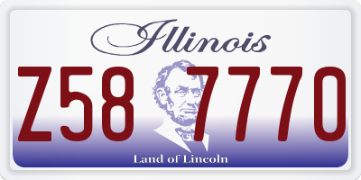 IL license plate Z587770