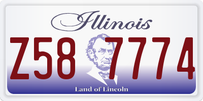 IL license plate Z587774