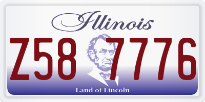 IL license plate Z587776