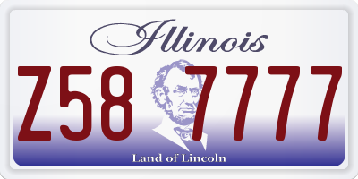 IL license plate Z587777